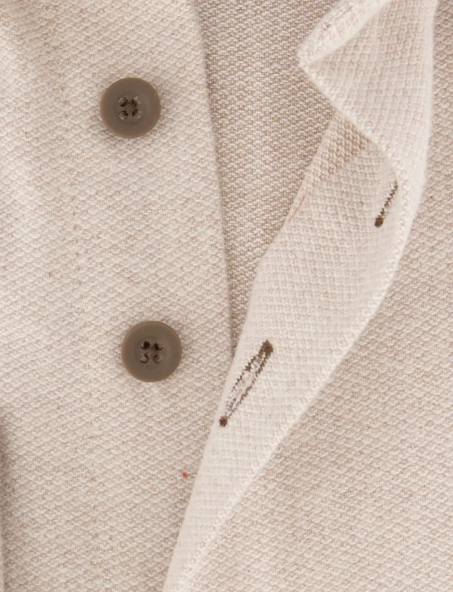 Portofino overhemd beige gemêleerd
