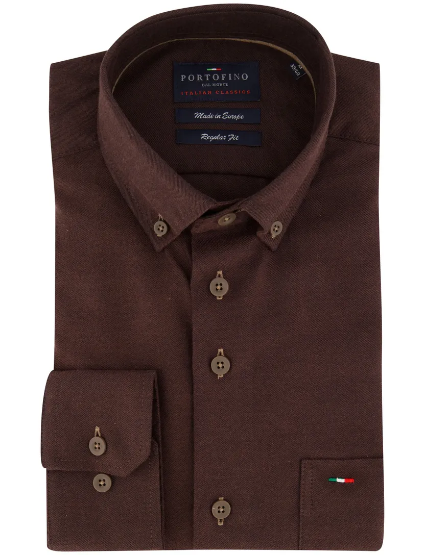 Overhemden Portofino bruin