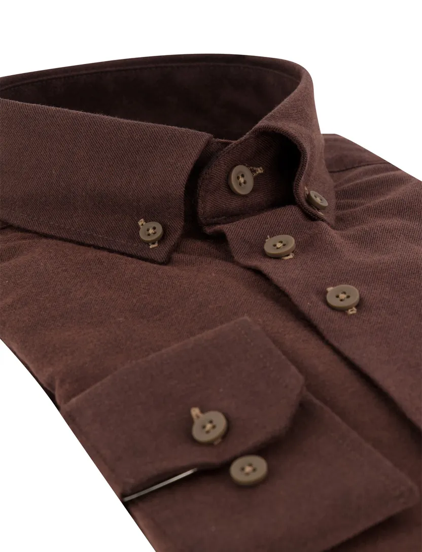 Overhemden Portofino bruin