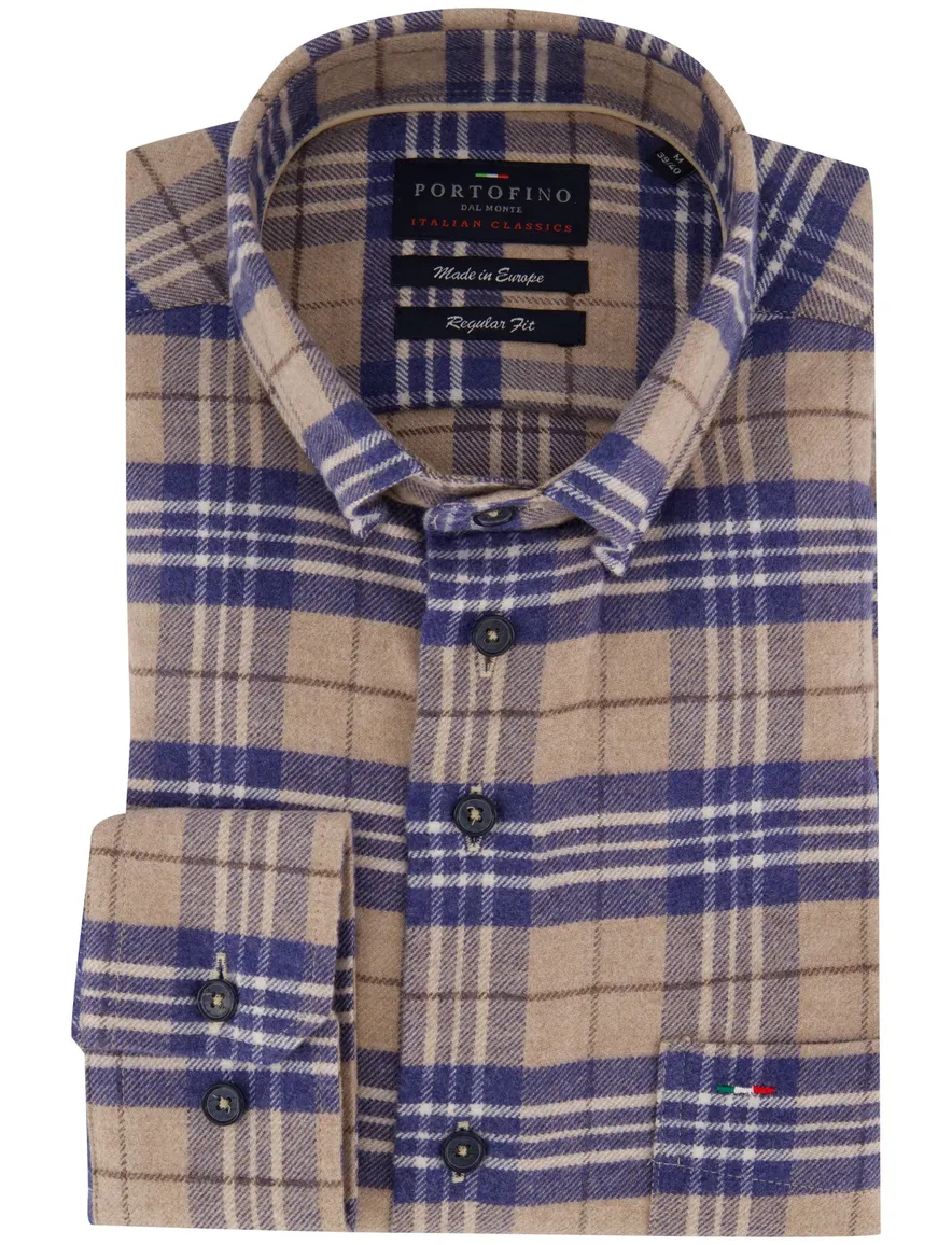 Overhemd Portofino bruin