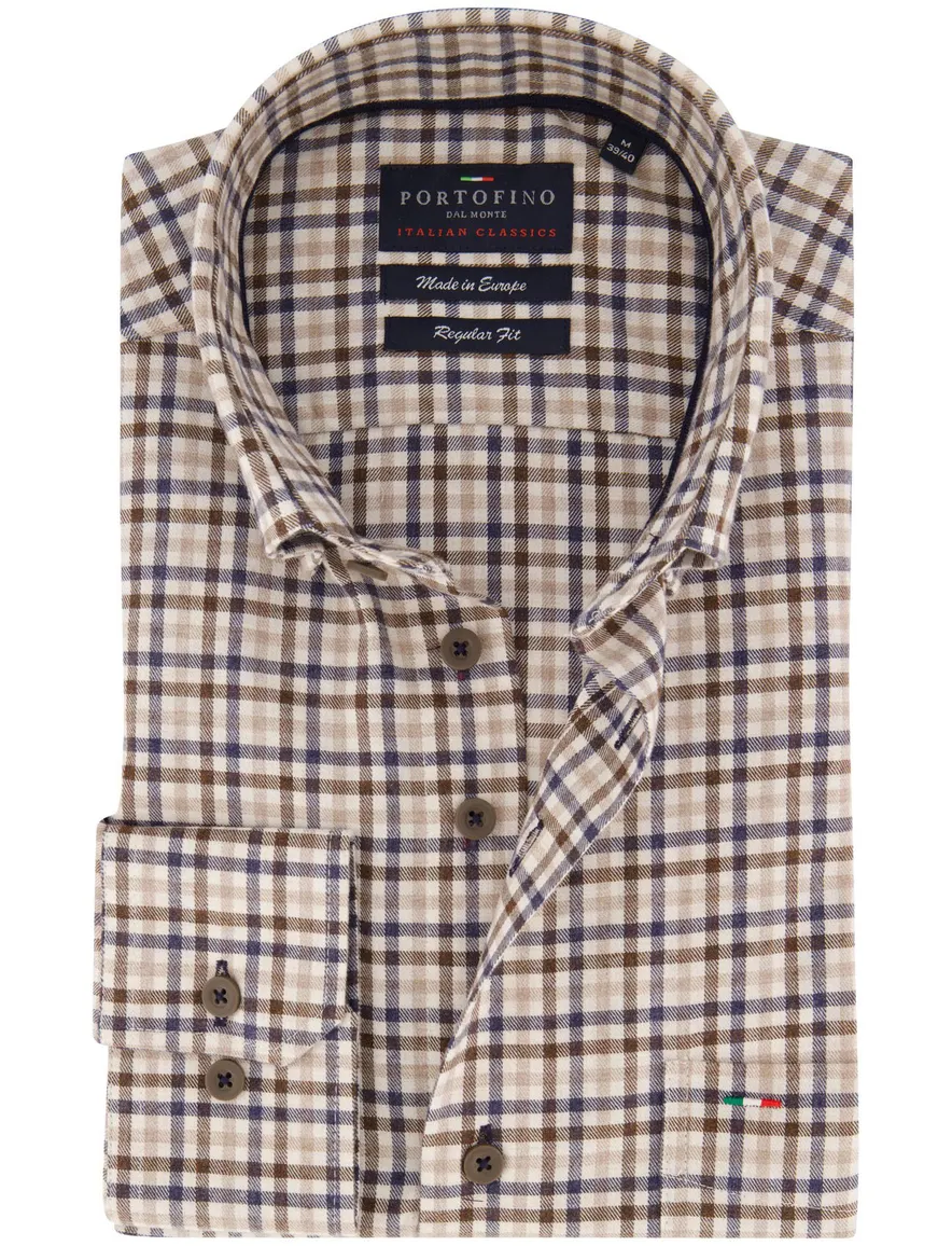 Overhemd Portofino bruin