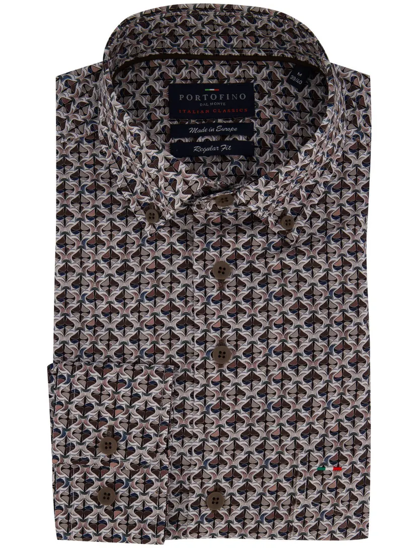 Overhemd Portofino bruin