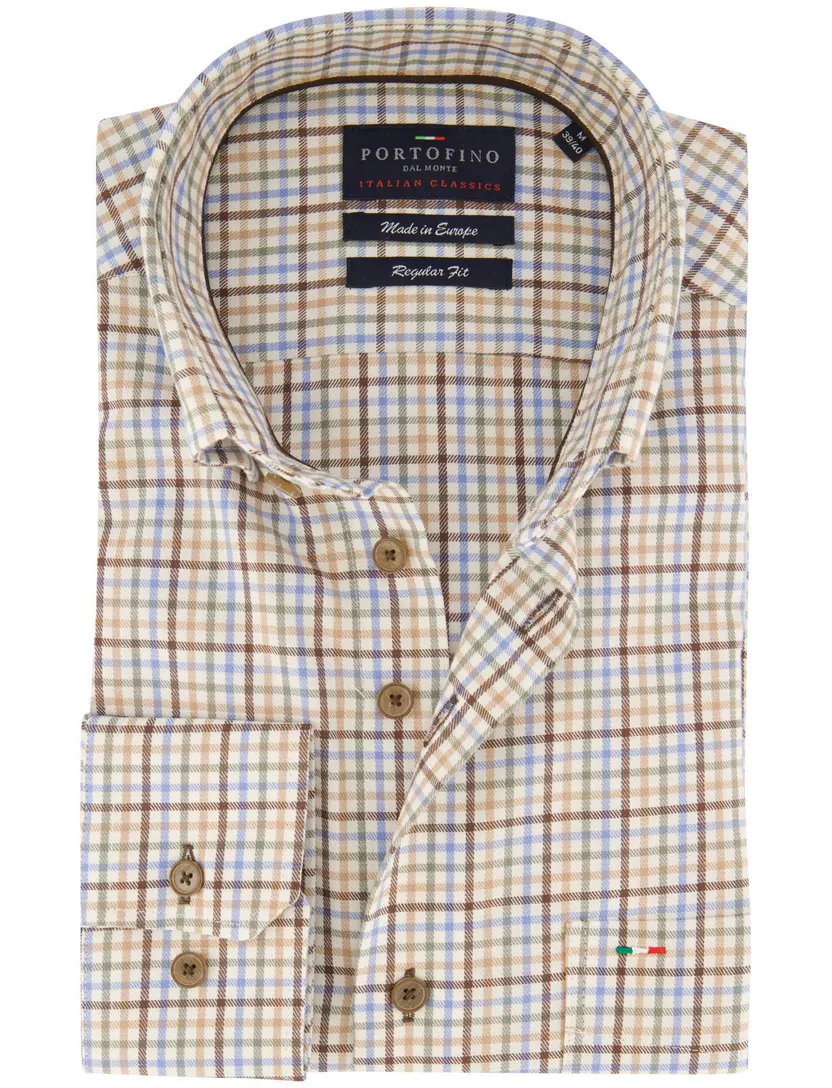 Overhemd Portofino bruin