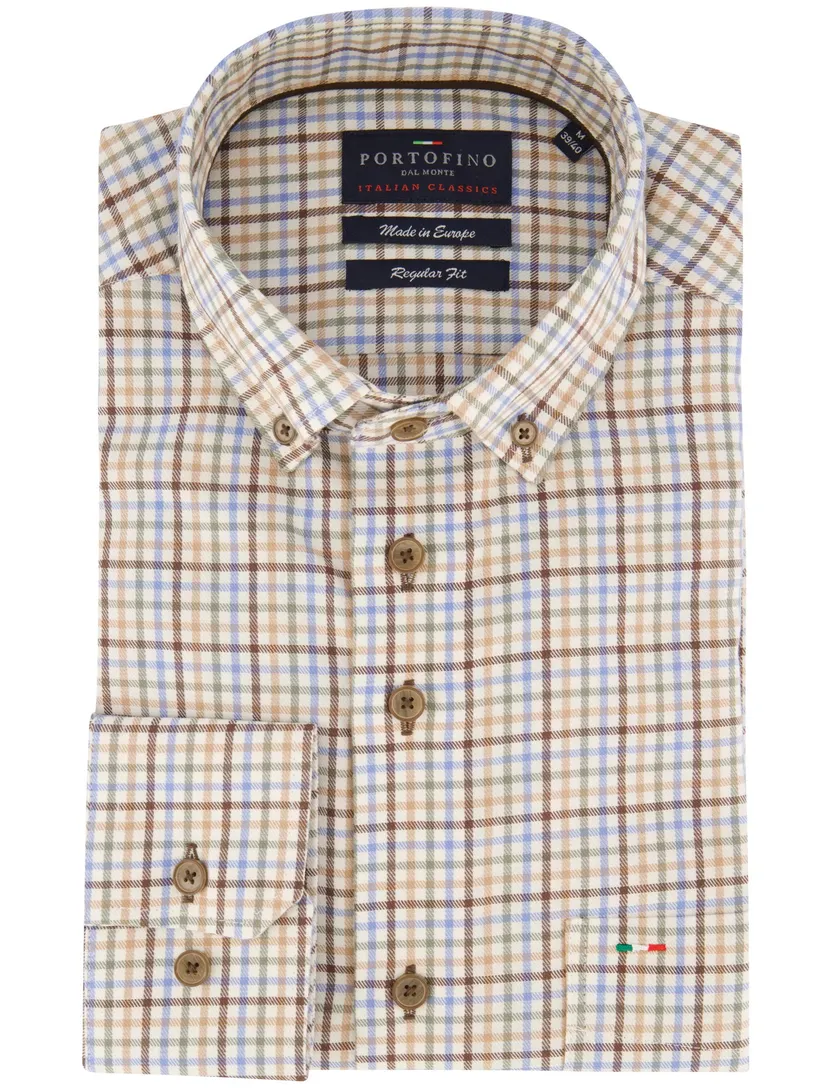 Overhemd Portofino bruin