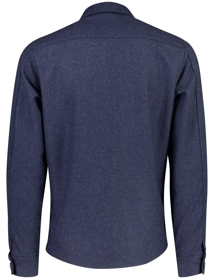 Portofino overshirt donkerblauw met borstzak