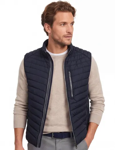 Casa Moda Casa Moda bodywarmer donkerblauw met borstzak