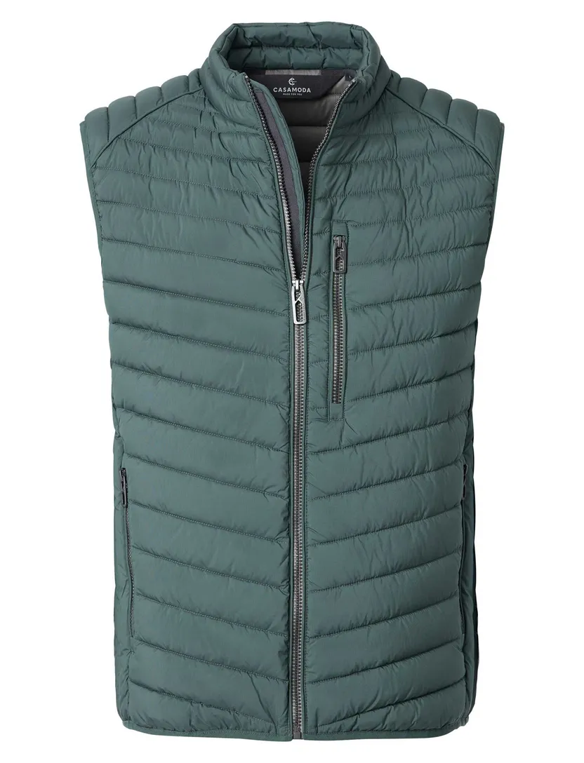 Bodywarmer Casa Moda groen met borstzak