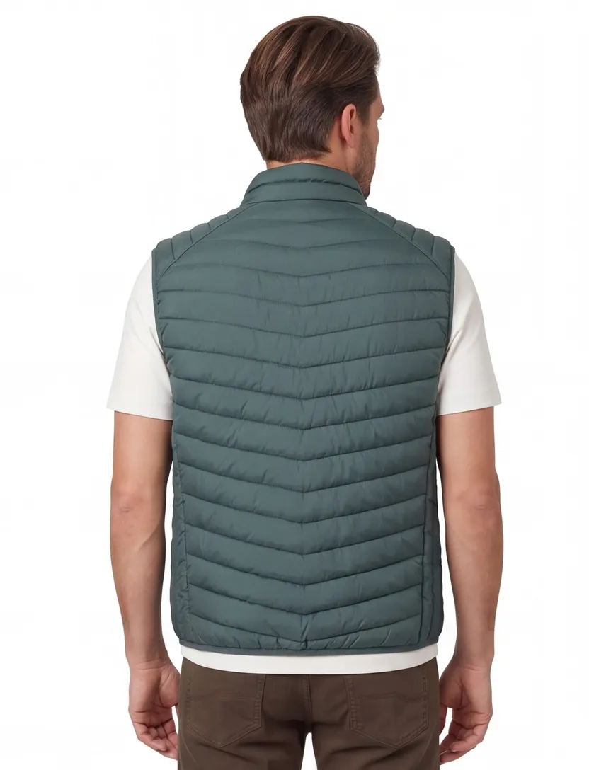 Bodywarmer Casa Moda groen met borstzak