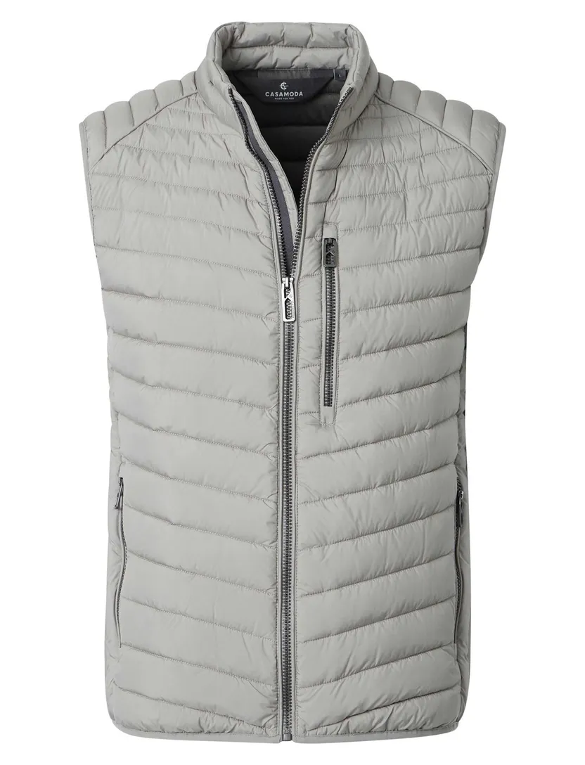Bodywarmer Casa Moda zilver met borstzak