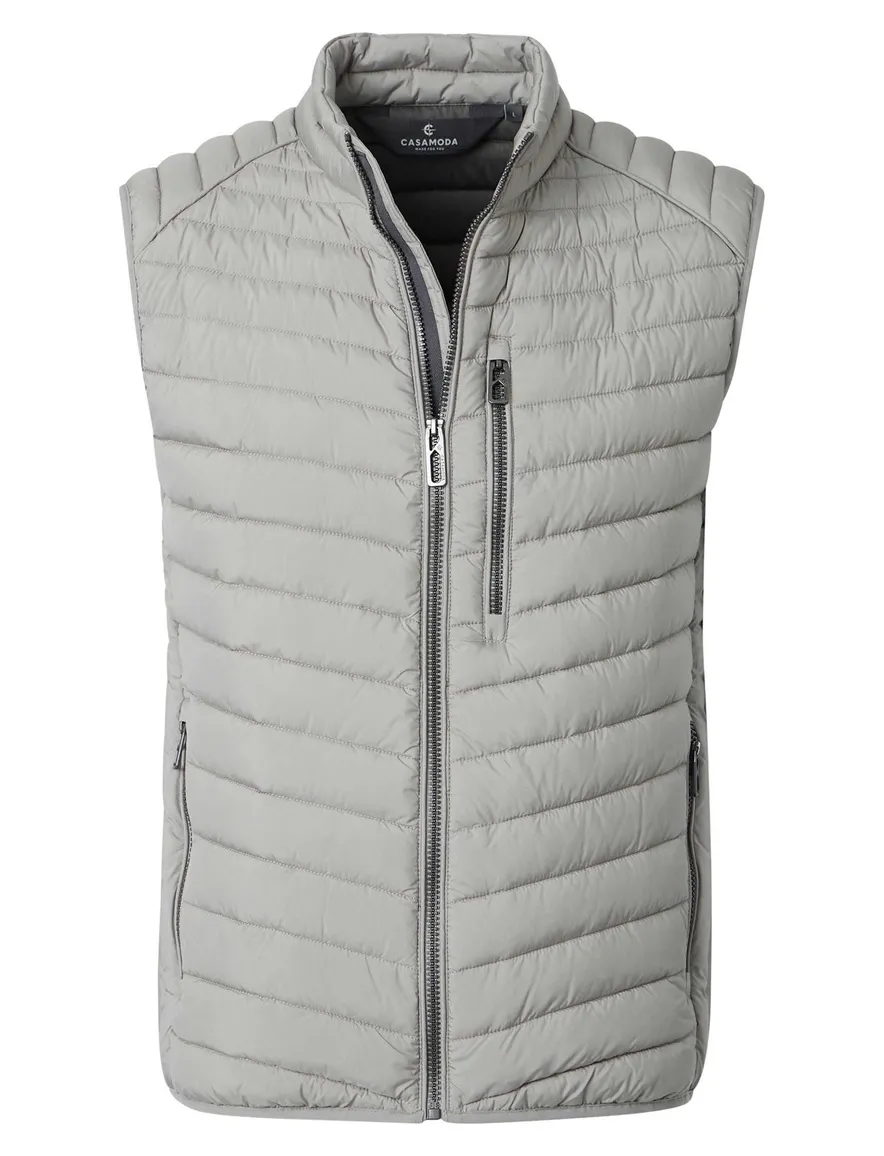 Casa Moda bodywarmer zilver met borstzak