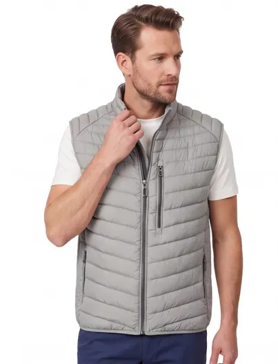 Casa Moda Casa Moda bodywarmer zilver met borstzak