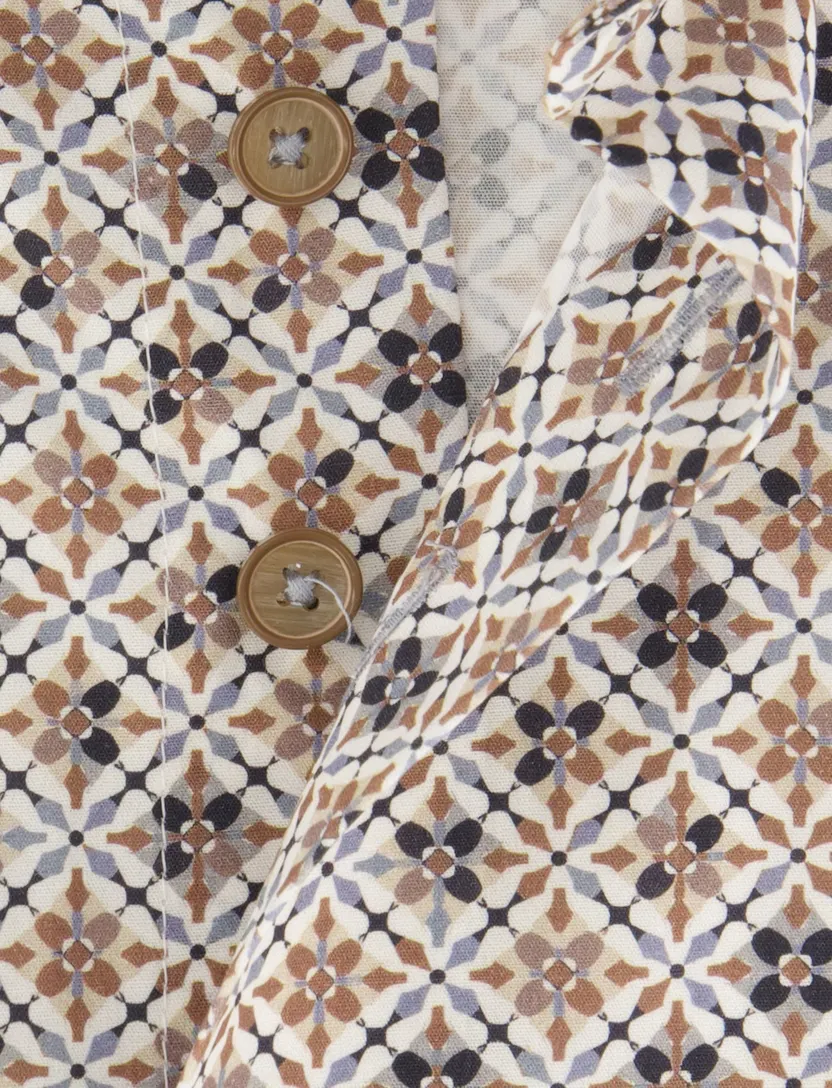 Overhemd Eden Valley beige met print