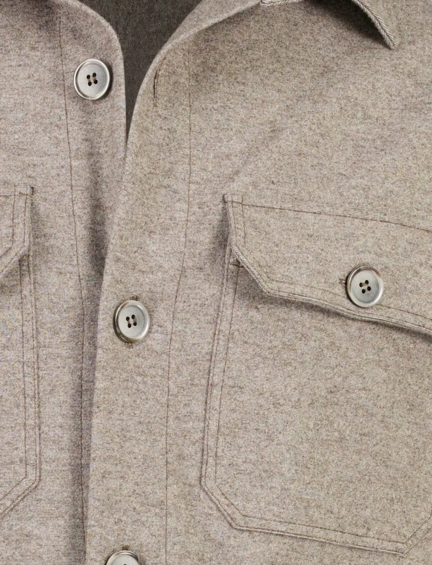 Eden Valley overshirt beige met borstzak