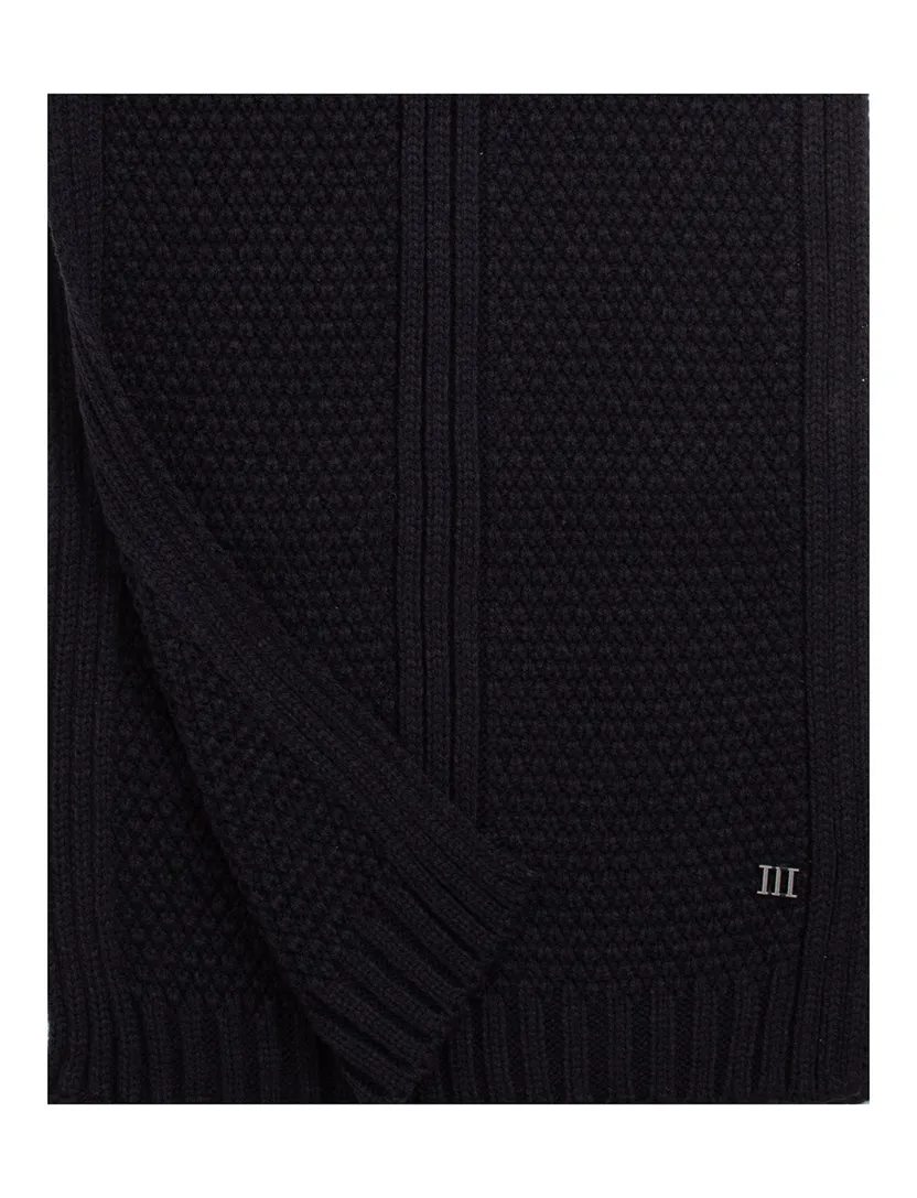 Sjaal Tresanti donkerblauw gebreid