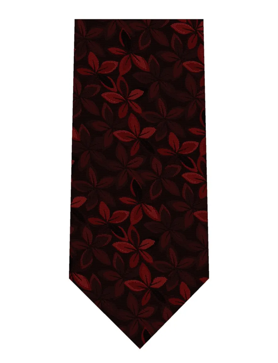 Tresanti stropdas bordeaux met bloemenprint