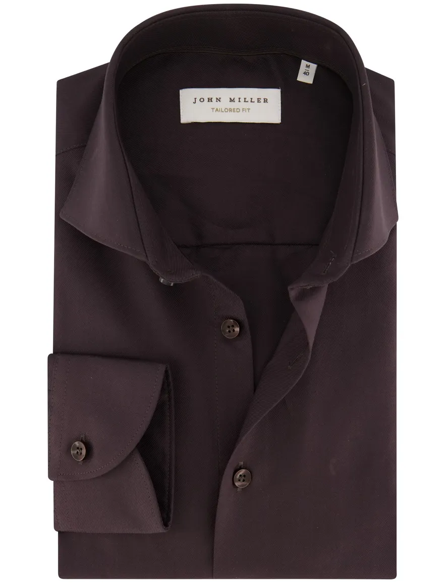 Overhemd John Miller aubergine 5142871-69