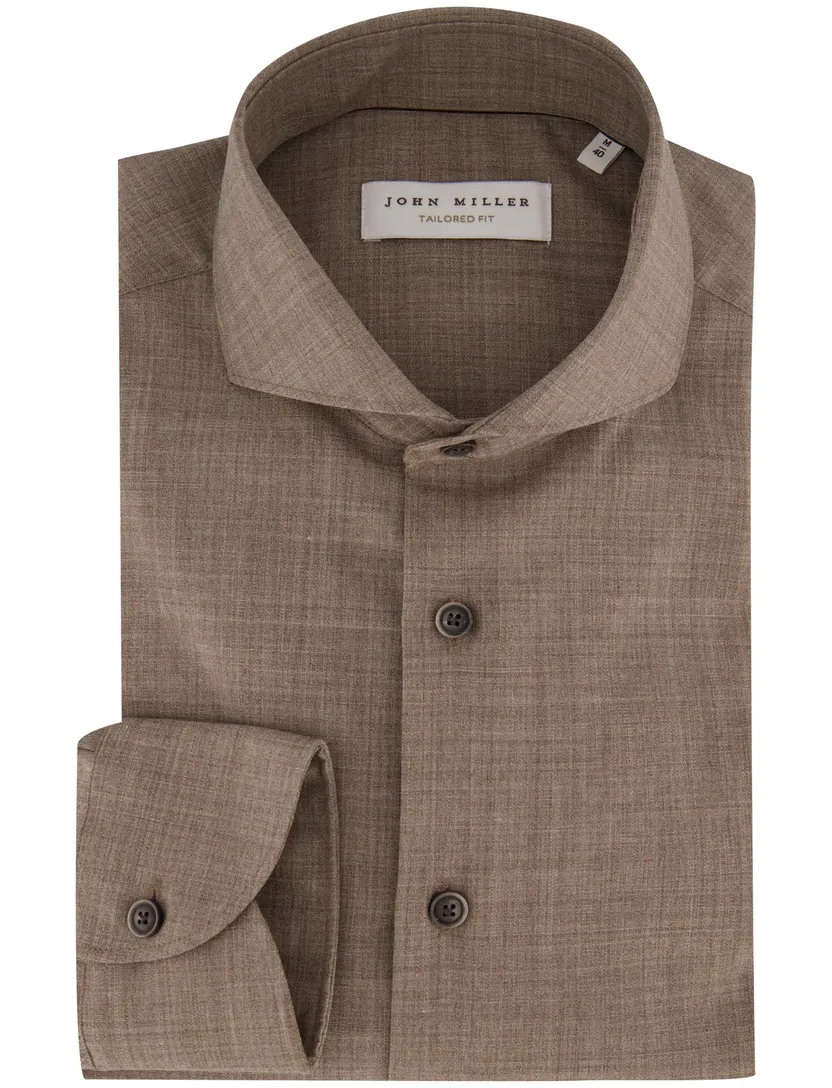 Overhemd John Miller beige