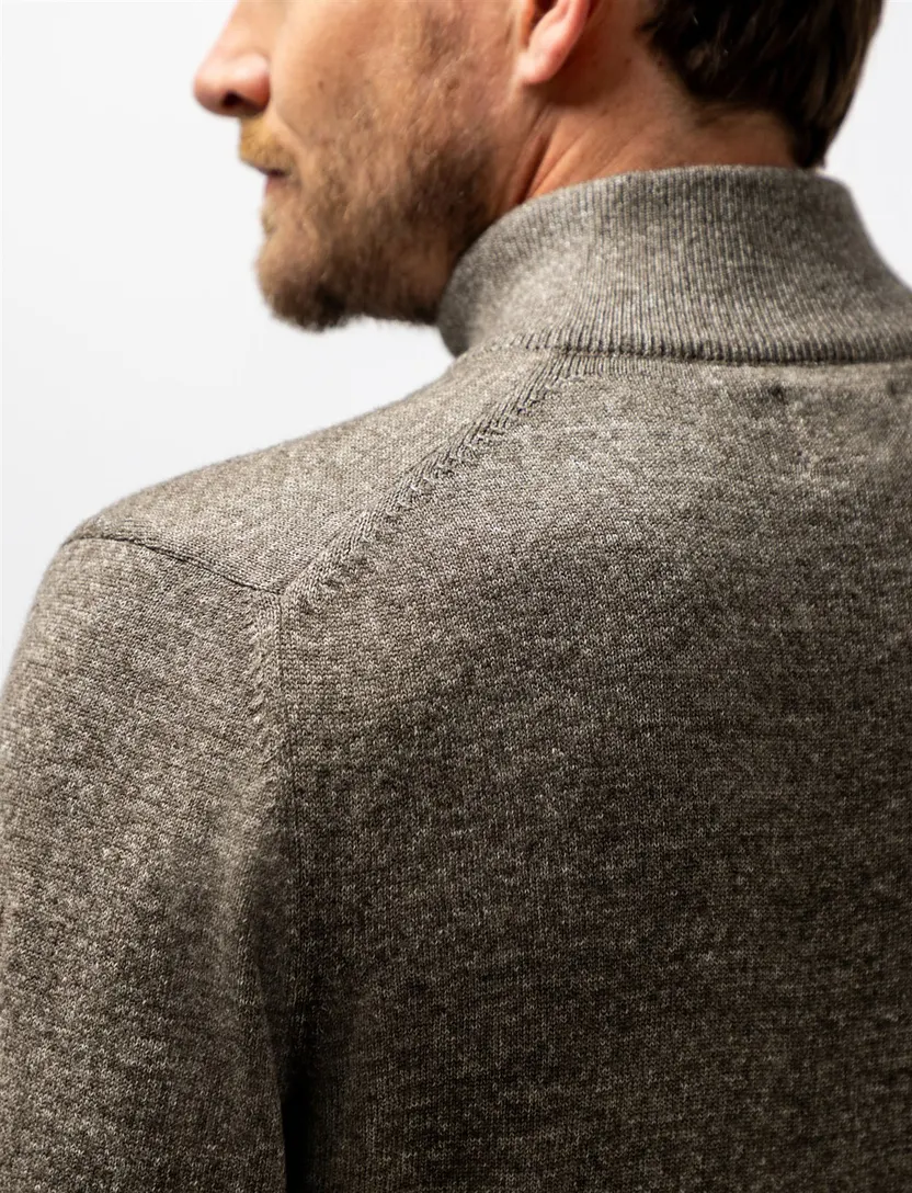 Trui State of Art Bruin Half Zip