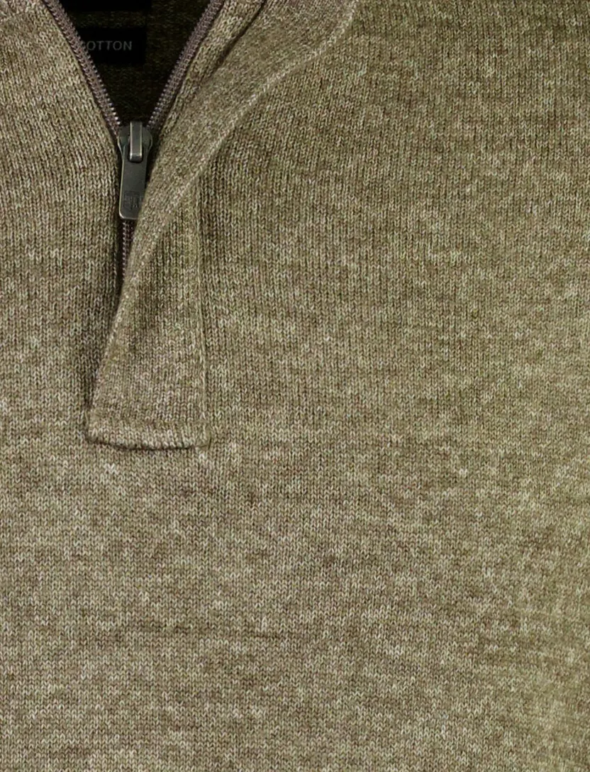 Trui State of Art Bruin Half Zip