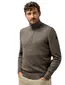 State of Art half zip trui bruin gemeleerd gebreid
