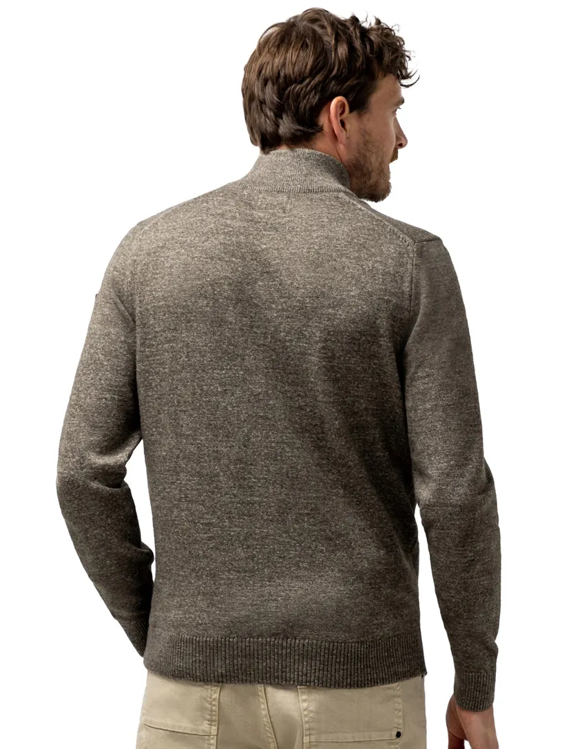Trui State of Art Bruin Half Zip
