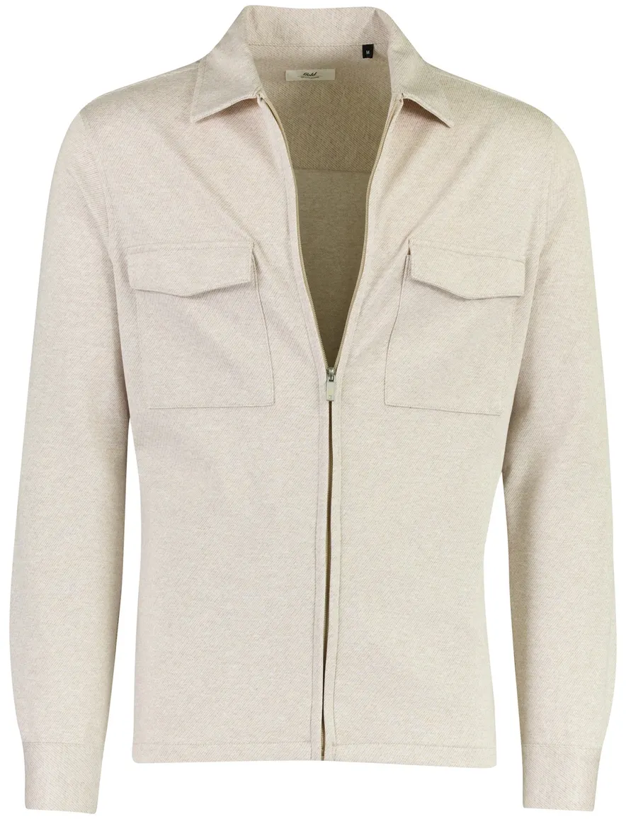Gentiluomo overshirt gestreept beige