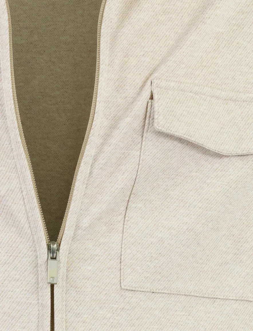 Gentiluomo overshirt gestreept beige