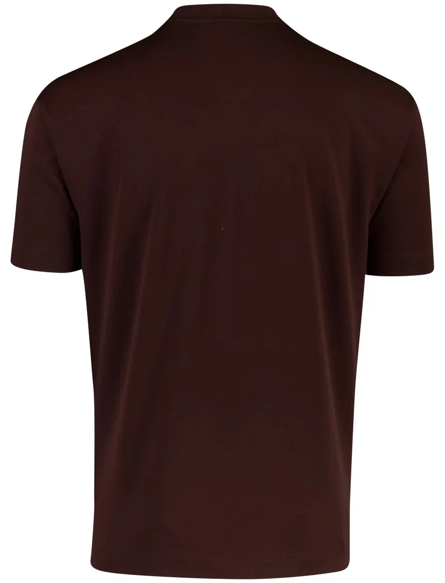 Genti T-shirt V-hals aubergine stretch