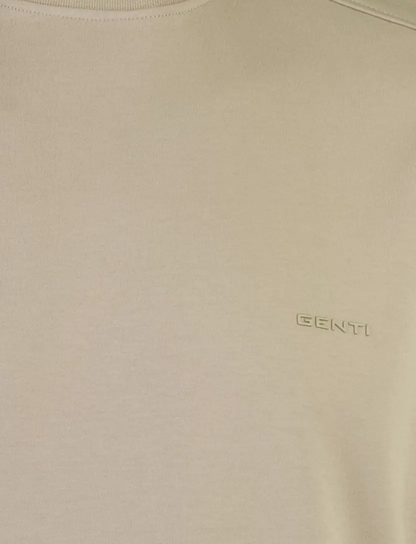 T-shirt Genti v-hals beige