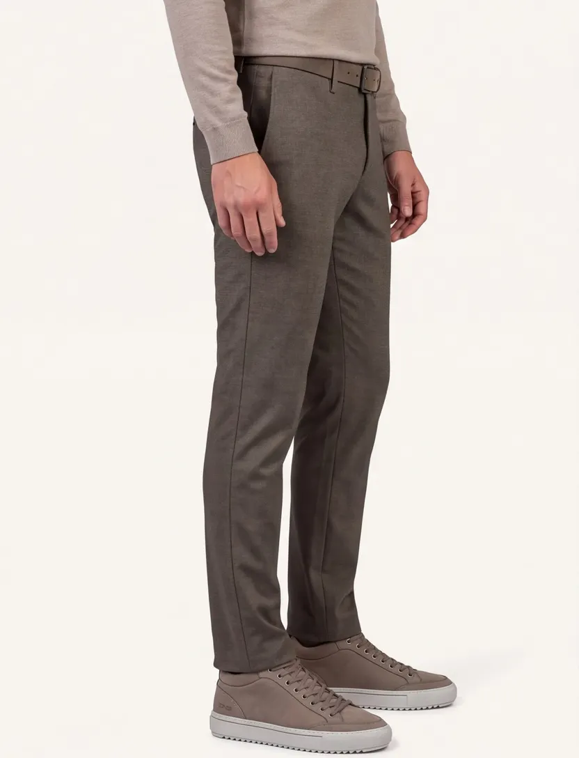 Broek Alberto LOU donkergroen regular fit