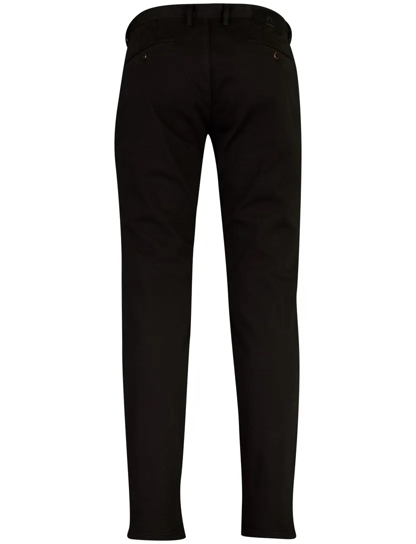 Broeken Alberto chino bruin slim fit