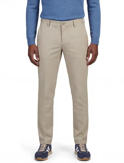 Alberto Broek Alberto LOU chino beige gemeleerd regular fit