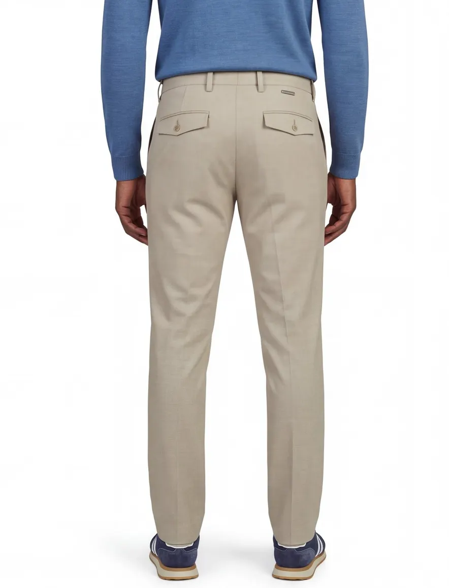 Alberto LOU chino beige gemeleerd regular fit