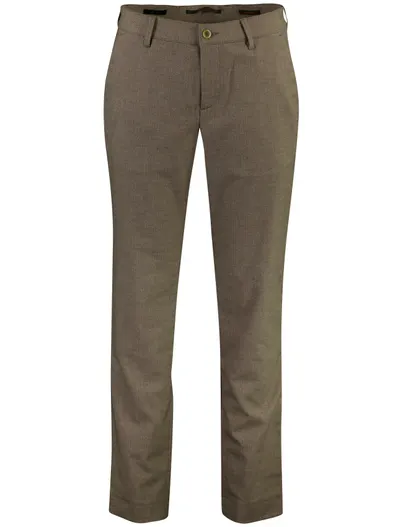 Alberto Broek Alberto LOU chino bruin gemeleerd regular fit