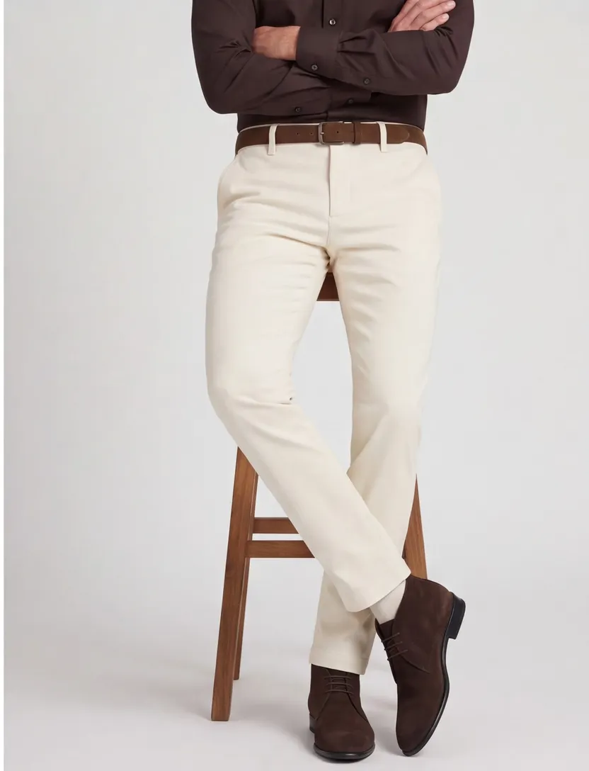 Chino Alberto LOU creme flatfront