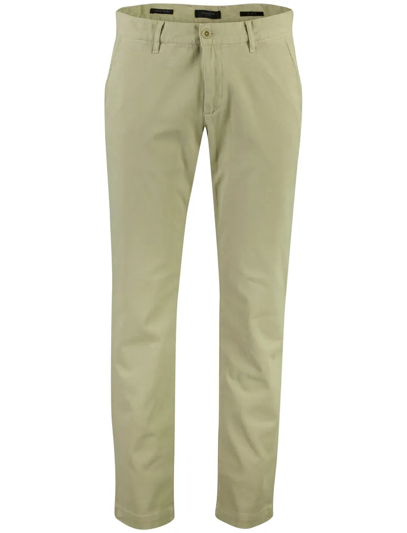 Broek Alberto chino beige flatfront