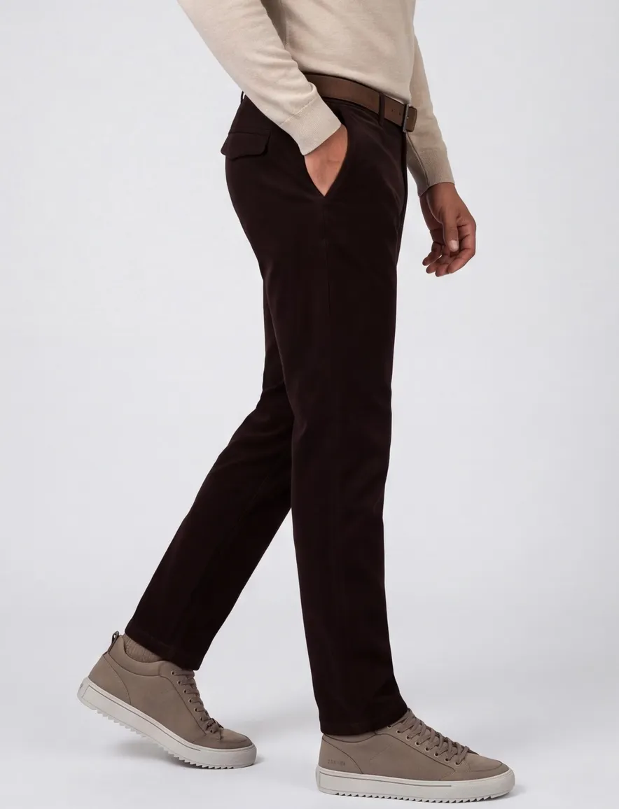 Alberto LOU chino flatfront bruin