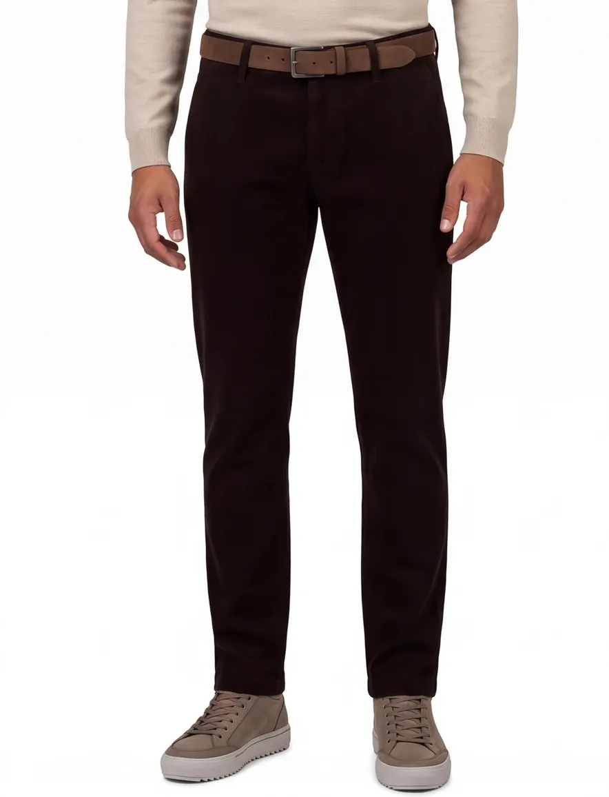 Alberto LOU chino flatfront bruin