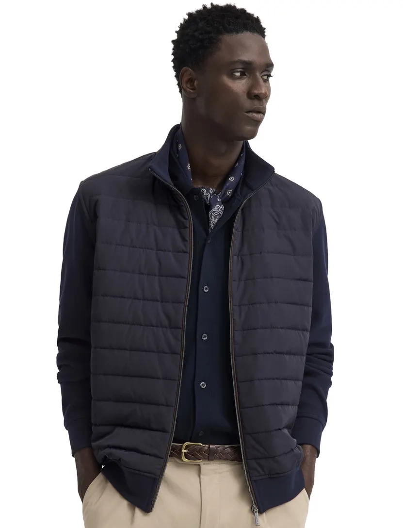 Bugatti outdoor vest donkerblauw gevoerd