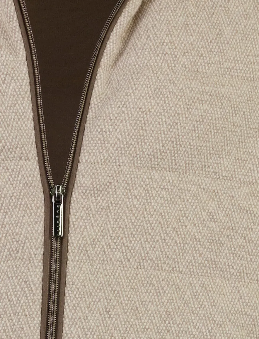 Bugatti vest beige gemêleerd