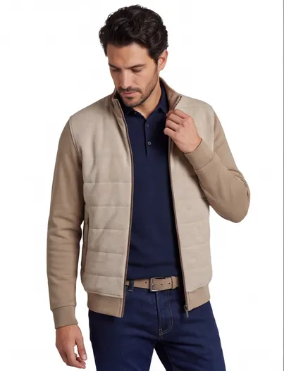 Bugatti Bugatti vest beige gemêleerd