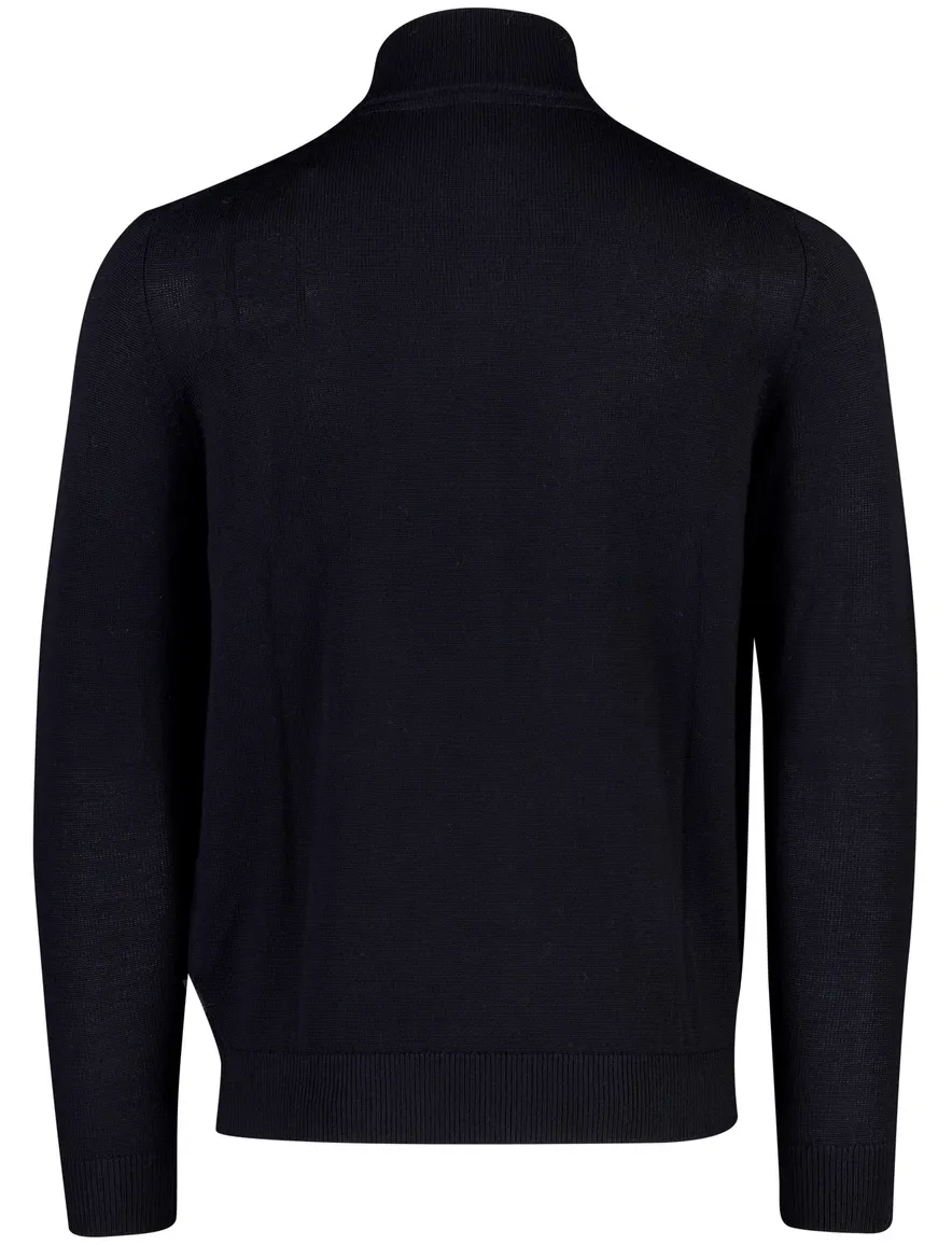 Bugatti vest donkerblauw hoge hals
