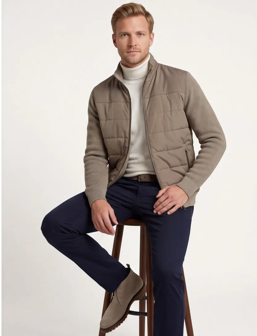 Vest Bugatti beige polyester