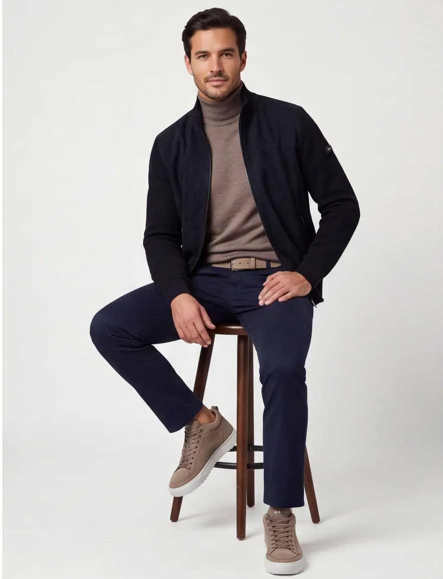 Vest Bugatti donkerblauw