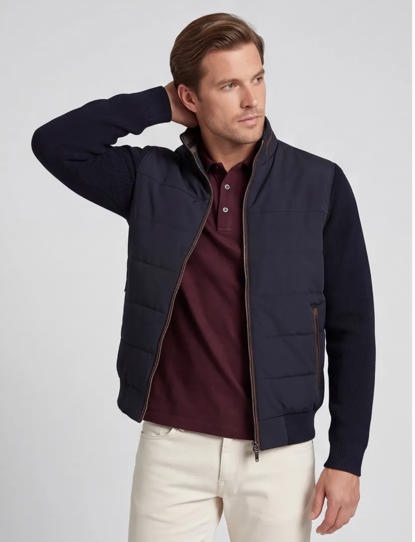 Vest Bugatti donkerblauw