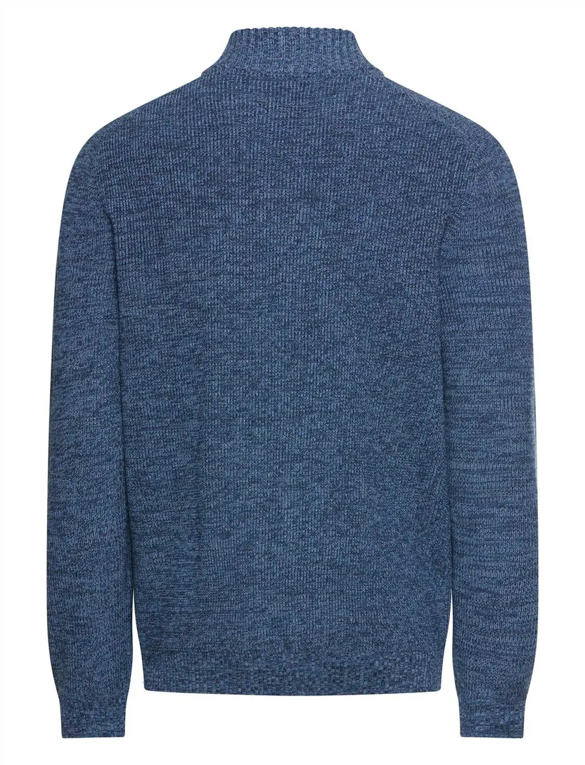 Vest Camel Active blauw gemeleerd wijde fit