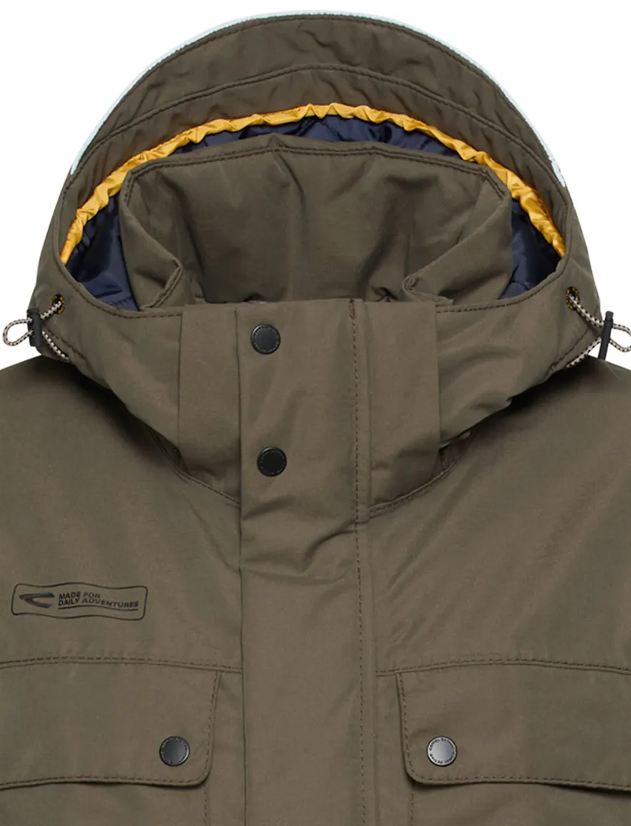 Camel Active parka jas olijfgroen