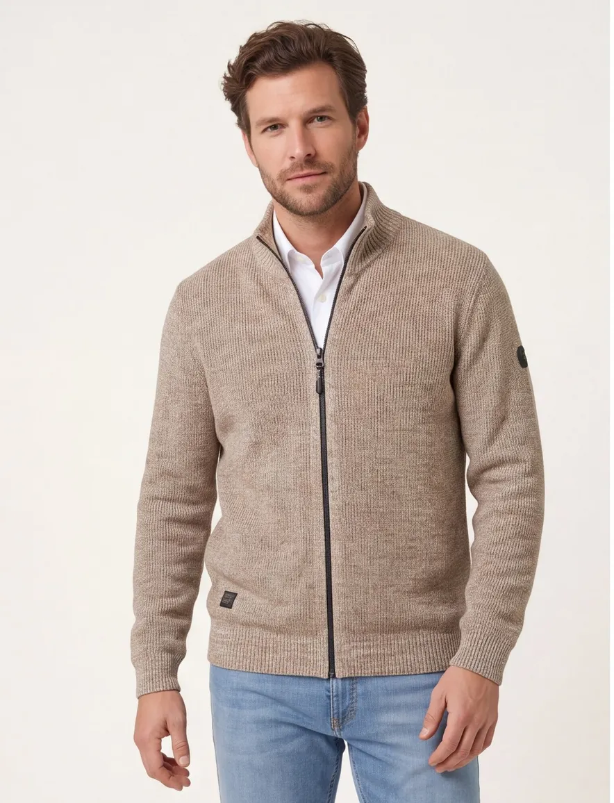Vest Camel Active beige Knitted Jackets