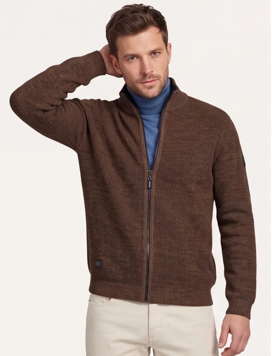 Vest Camel Active bruin Knitted Jackets