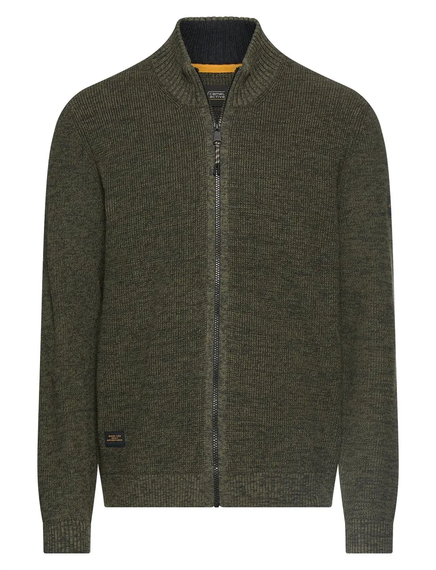 Camel Active vest donkergroen gemeleerd